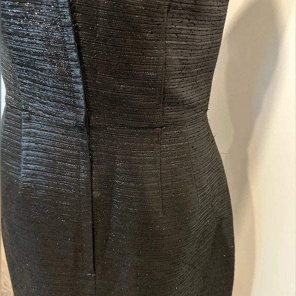 Kate Spade Black  Shimmer One Shoulder Formal Dress 8 - Picture 7 of 11